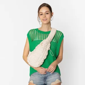 Do Everything In Love Quilted Puffer Sling Bag