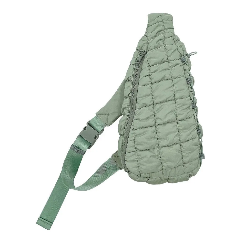 Do Everything In Love Quilted Puffer Sling Bag