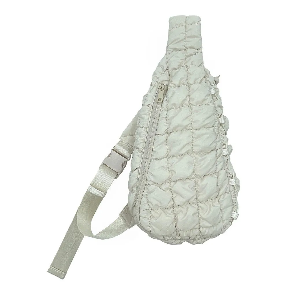 Do Everything In Love Quilted Puffer Sling Bag