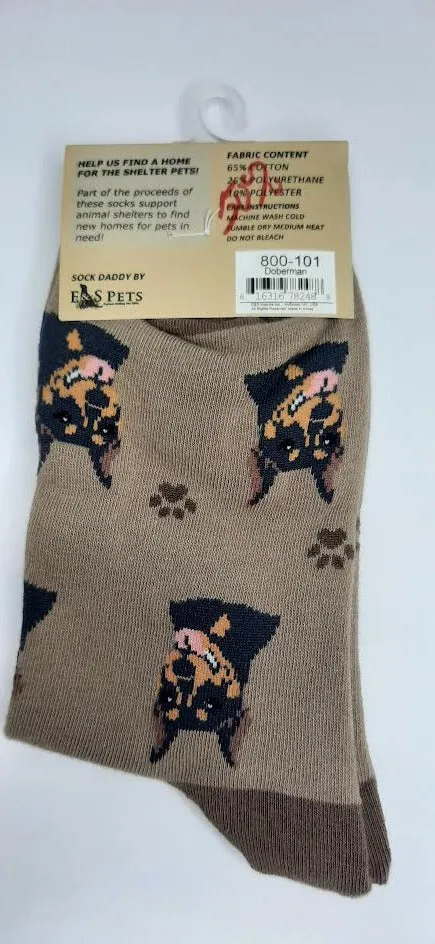 Doberman-Brown Unisex Sock-800-101