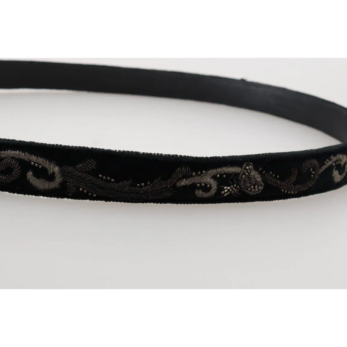 Dolce & Gabbana Elegant Black Cotton-Leather Men's Belt