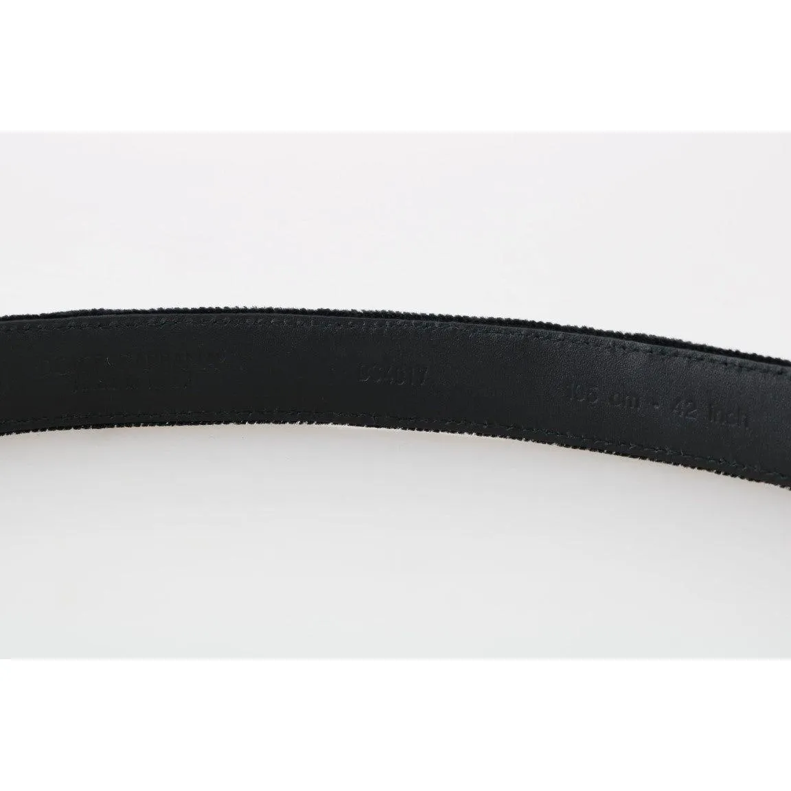 Dolce & Gabbana Elegant Black Cotton-Leather Men's Belt