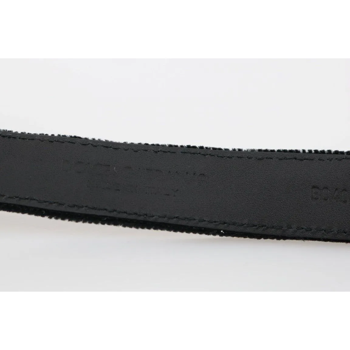 Dolce & Gabbana Elegant Black Cotton-Leather Men's Belt
