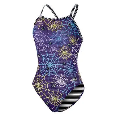 DOLFIN  Women&#39;s Uglies Spin Me A Web V-2 Back 1-Piece Swimsuit