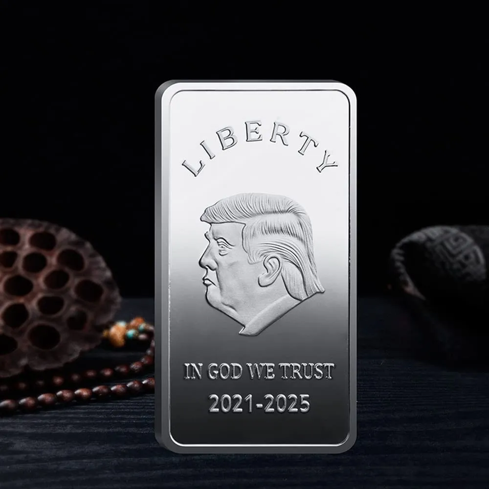 Donald Trump Gold or Silver Plated Silver Collectible Bouillon Bars