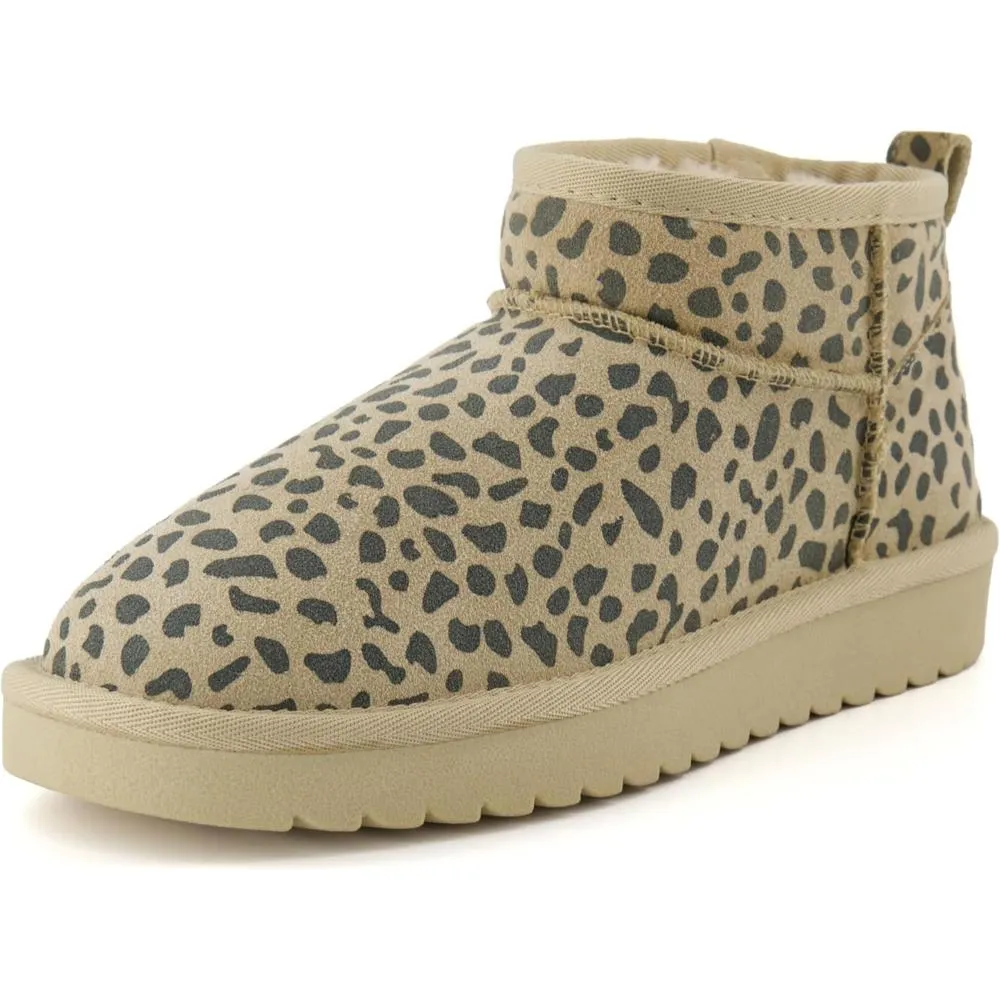 Dot Printed Winter Snow Boots