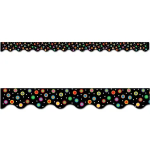 Dots On Black Wavy EZ Border