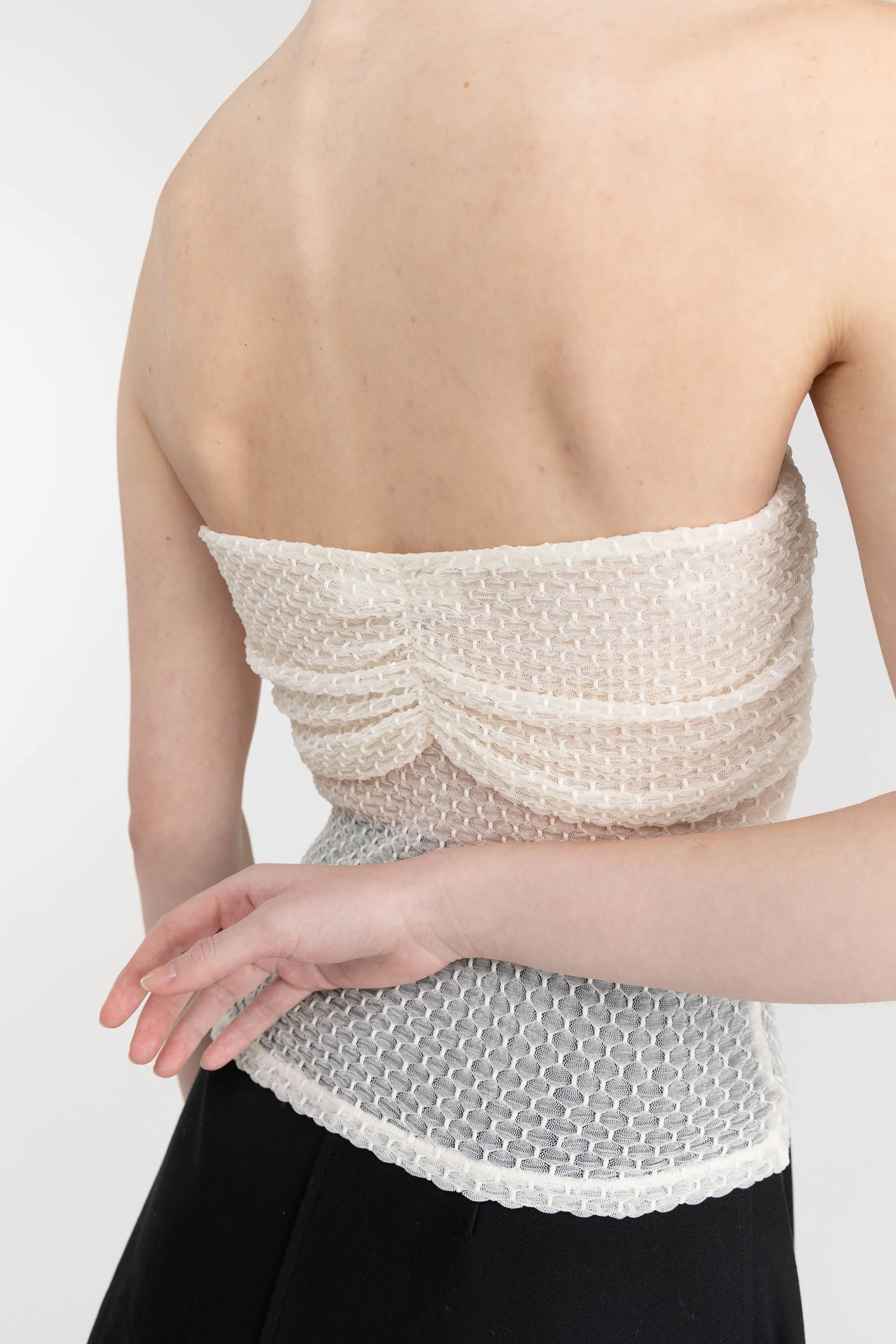 DOTTED MESH TUBE TOP