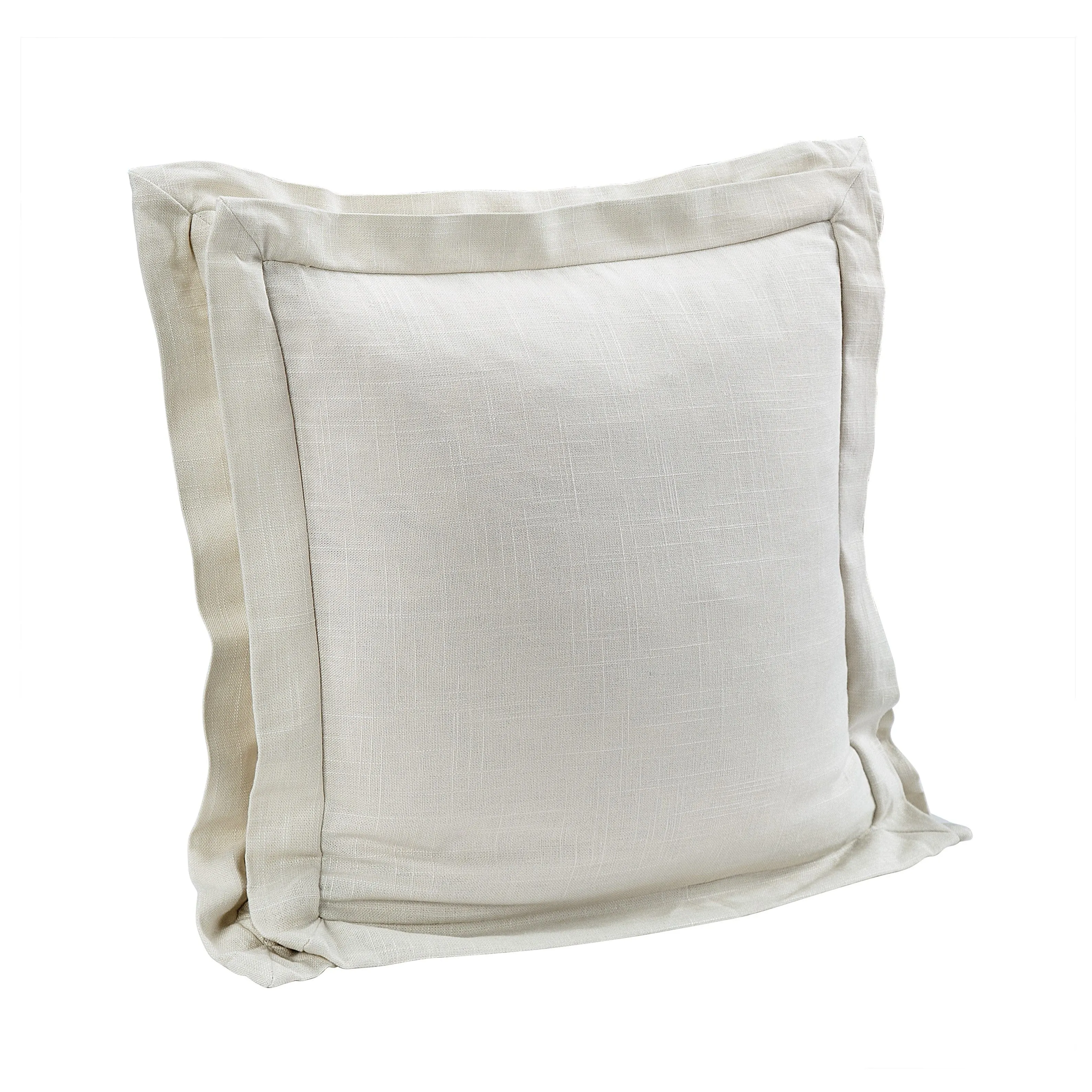 Double Flanged Washed Linen Pillow