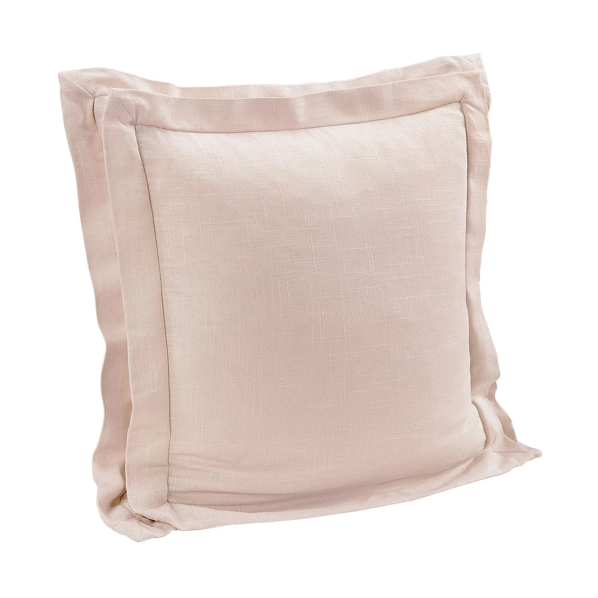 Double Flanged Washed Linen Pillow