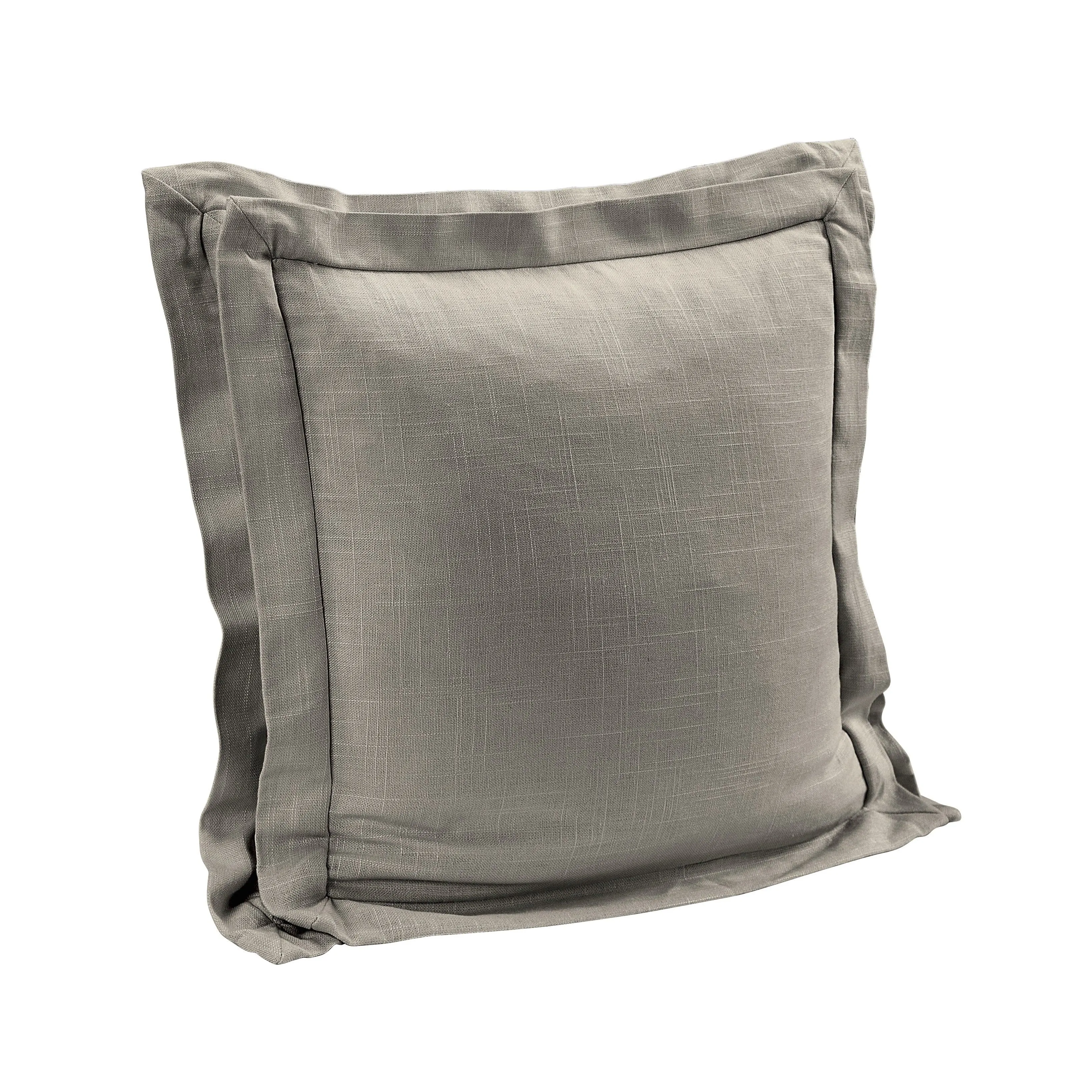 Double Flanged Washed Linen Pillow