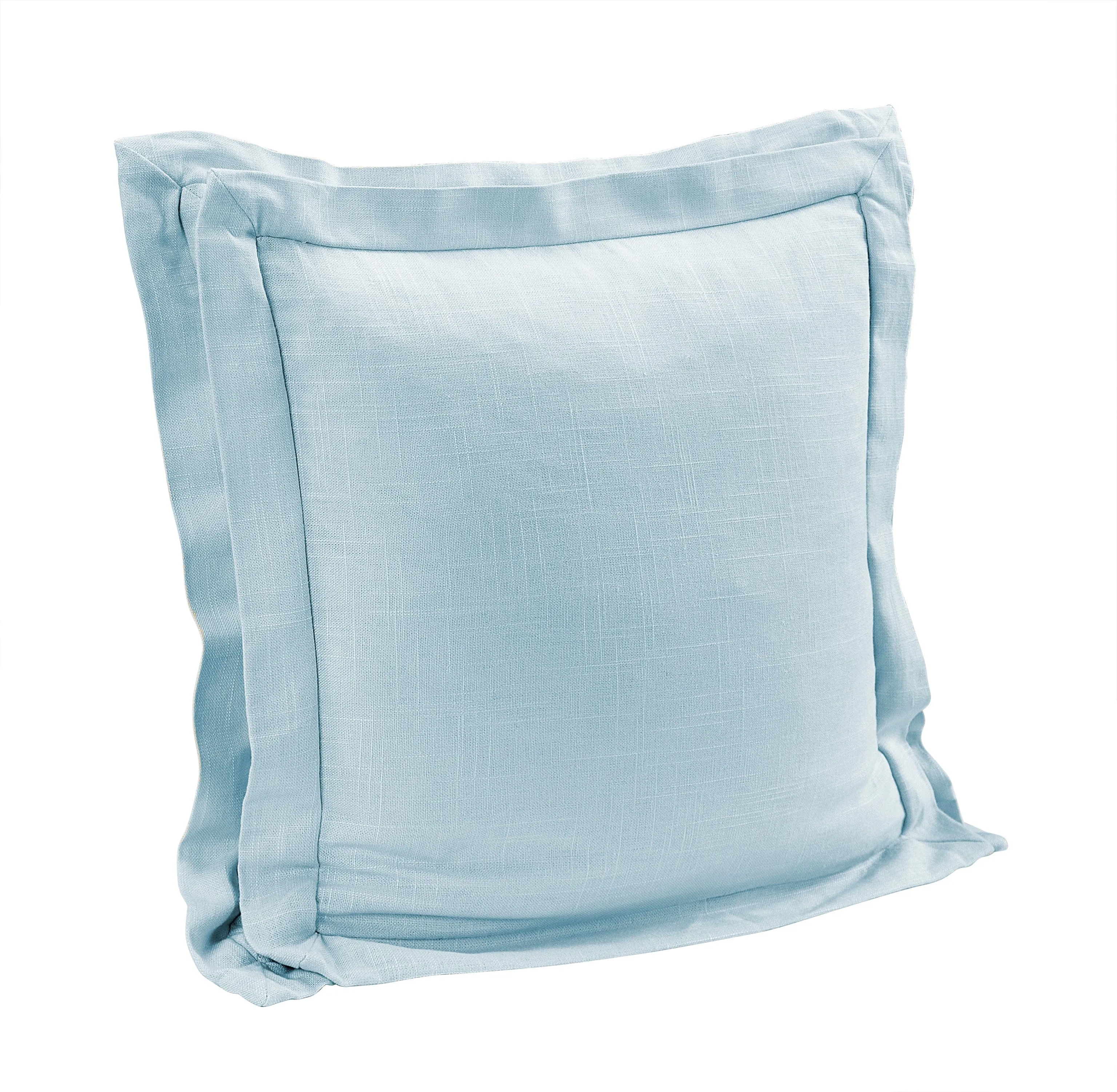 Double Flanged Washed Linen Pillow