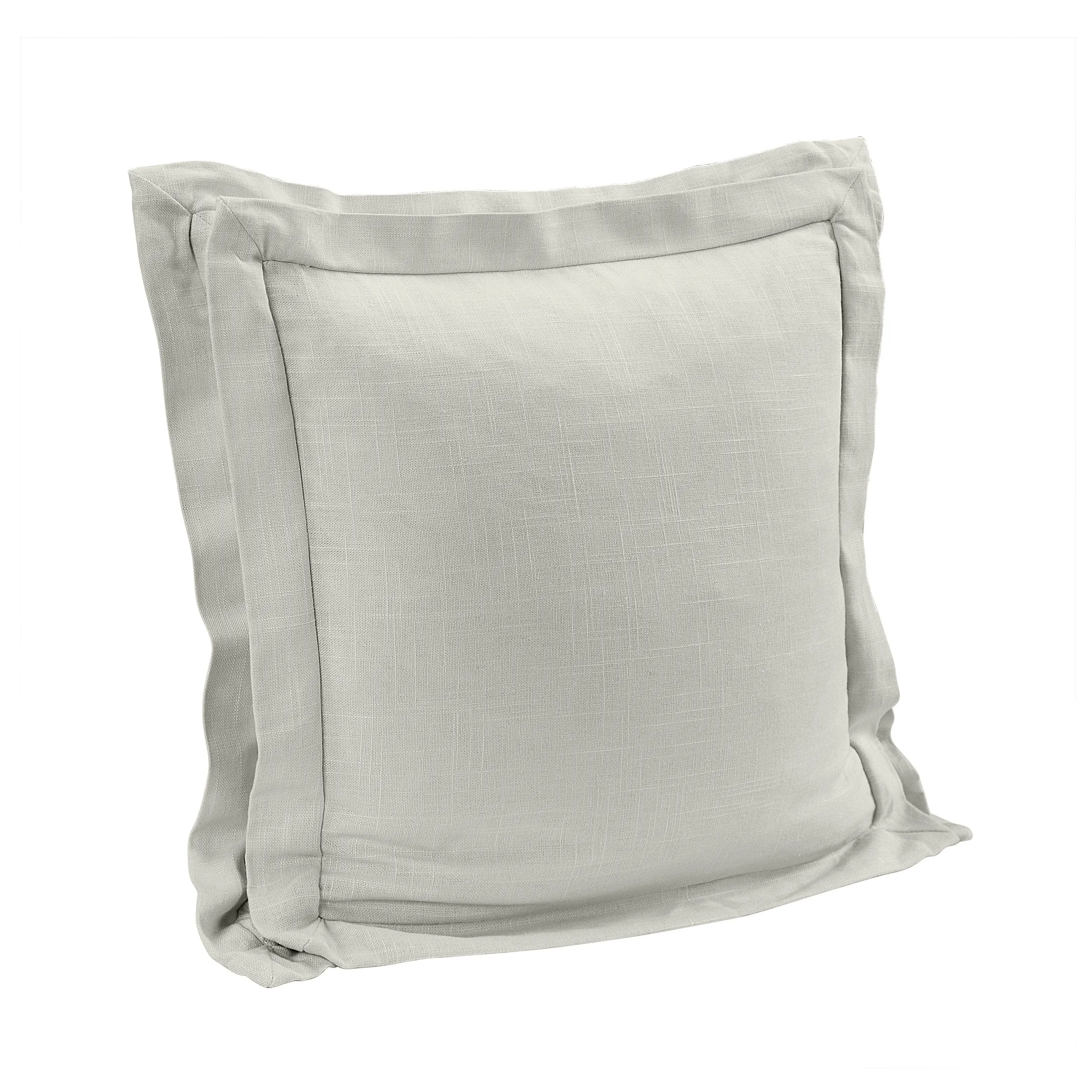 Double Flanged Washed Linen Pillow