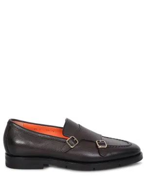 Double strap Monk shoes brown