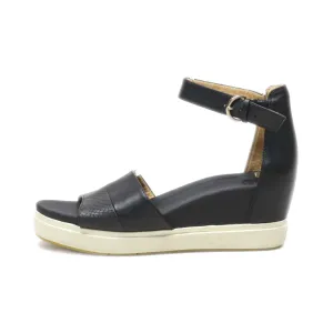 Dr. Scholl'S Show Off Wedge Shoes Leather Black Colour For Women