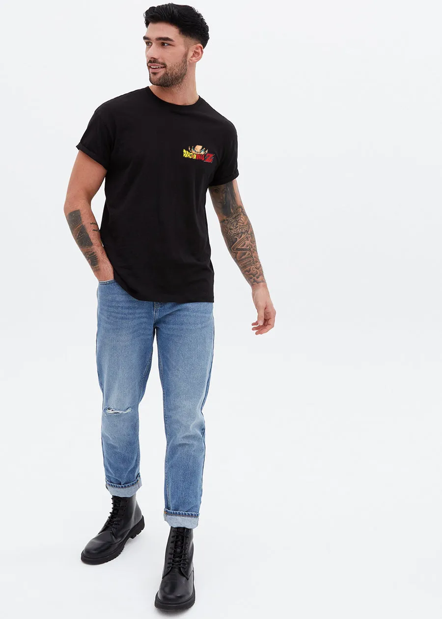 Dragon Ball-Z Men Regular Fit Black Half Sleeve T-Shirt