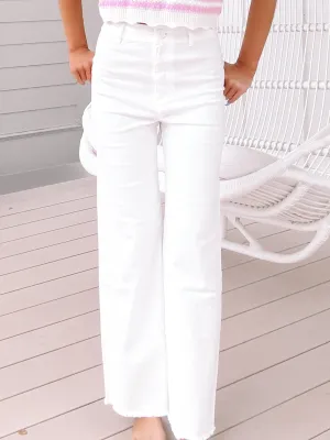 Drew Denim White Jeans