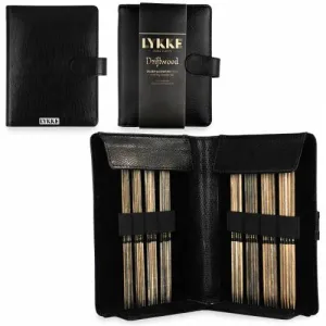 Driftwood 6" Double Point Set (Small, Black Faux Leather Case)