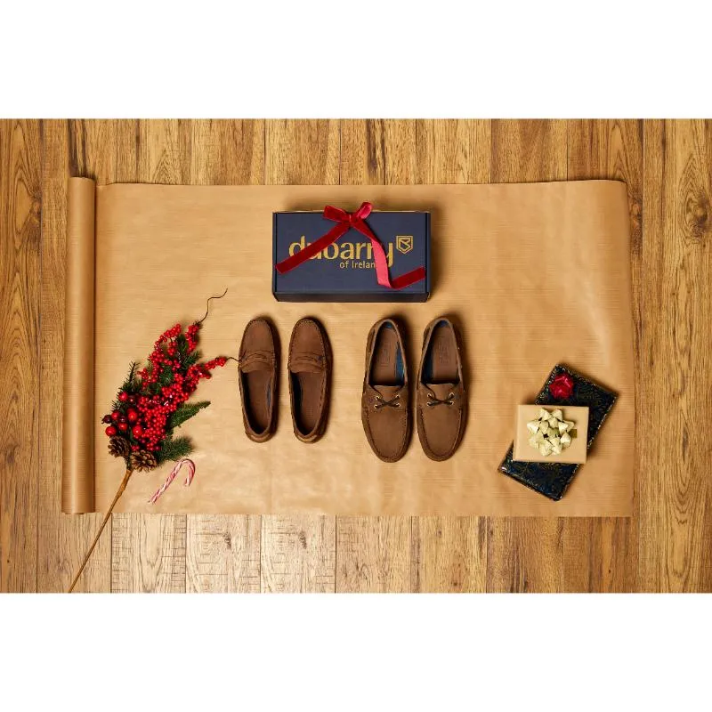 Dubarry Mens Port Leather Deck Shoe - Café