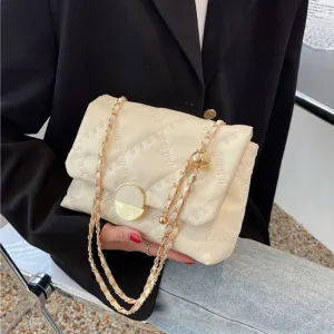 DUNNMALL Casual High Quality Bag  Spring and Autumn New Fashion Rhombus Chain Women's Bag Simple Western Style Shoulder Messenger Bag