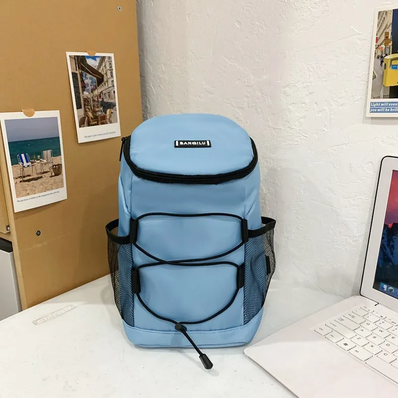 DUNNMALL New Japanese Ins Backpack Shoulder Crossbody round Bag Men's Messenger Bag Simple Large Capacity Foreign Trade Fashion