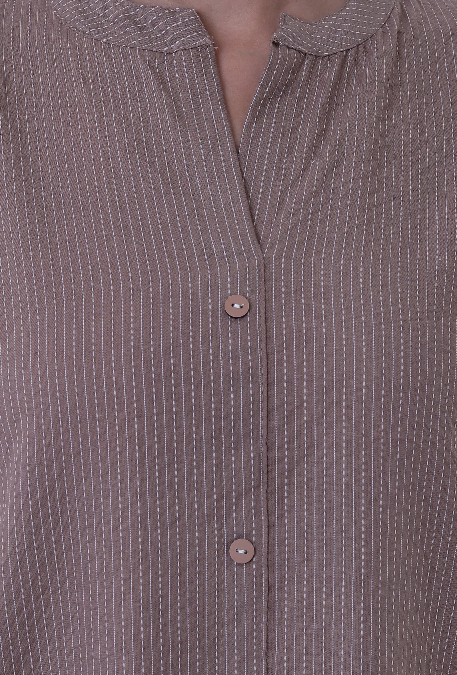 Dusty Grey Cotton Kurti