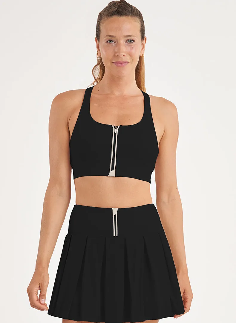 Dynamic Piped Zip Bra