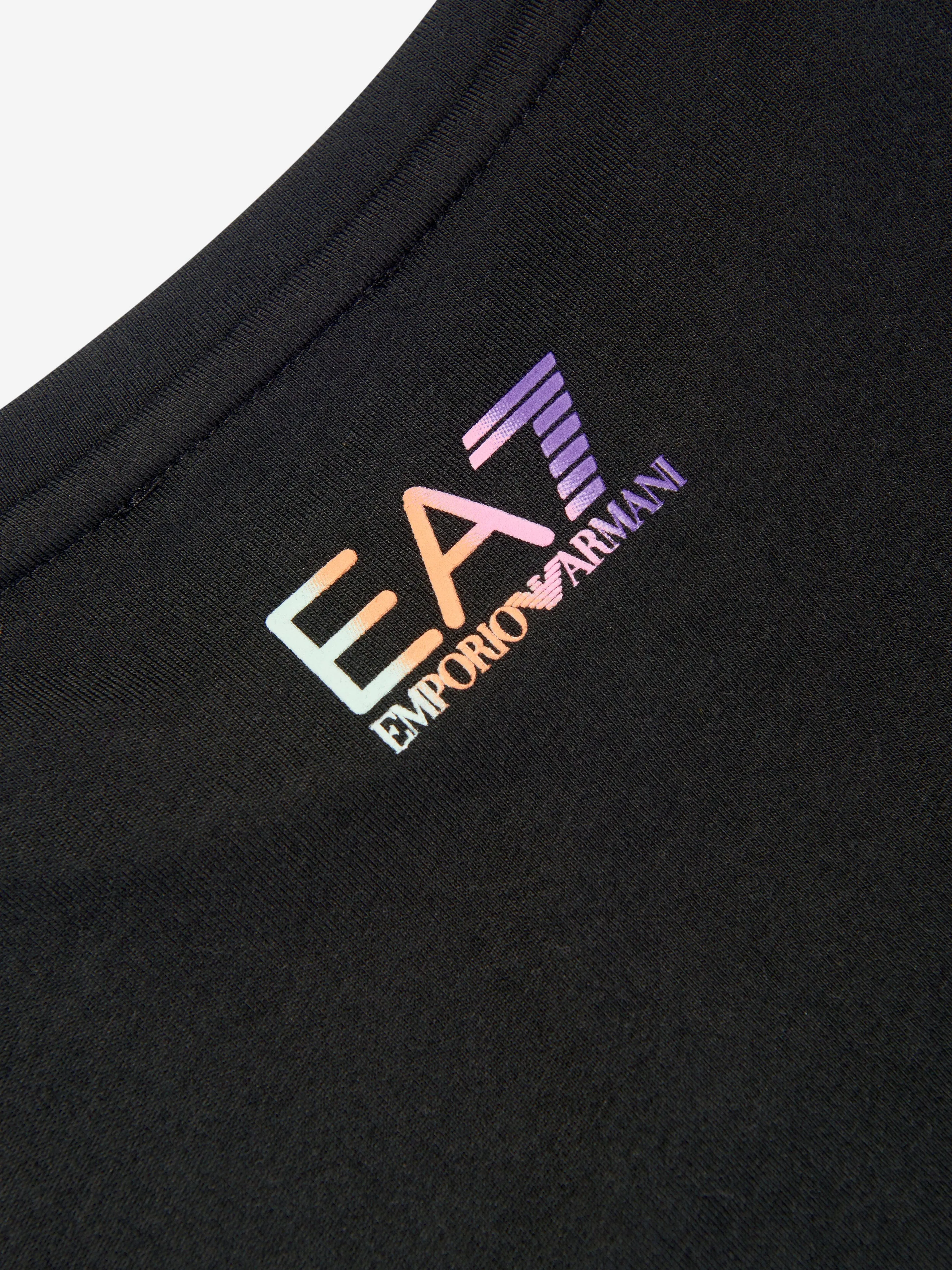 EA7 Emporio Armani Girls Logo T-Shirt Dress in Black