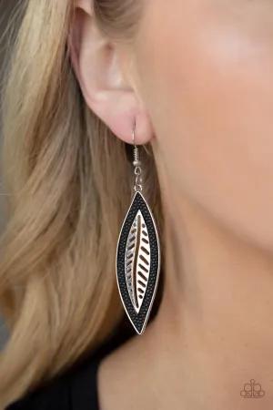 Earrings Leather Lagoon - Black