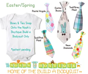 Easter Spring Snap On Ties and Bow Ties by Noah's Boytique