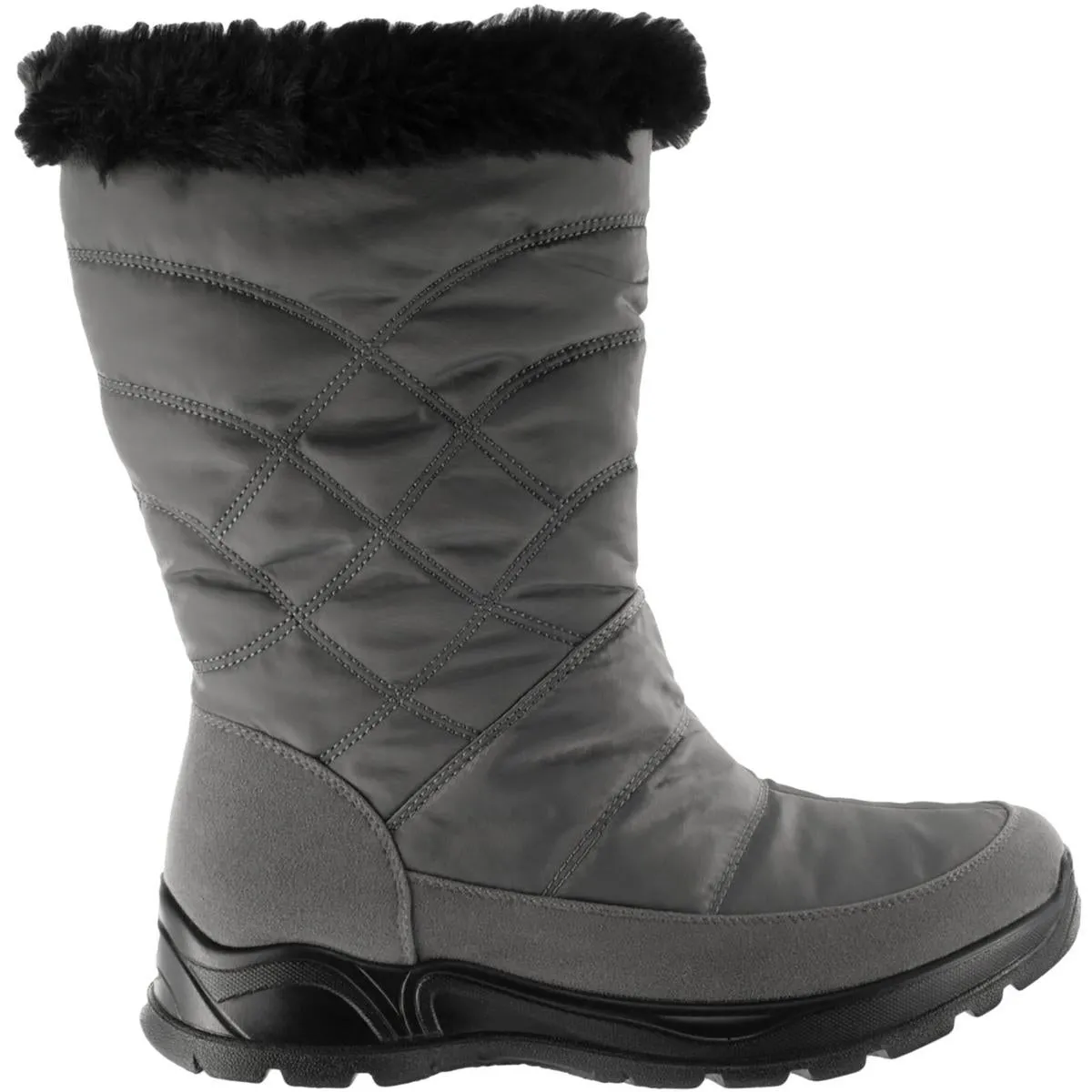 Easy Dry by Easy Street Womens Cuddle Faux Fur Lined Zipper Winter & Snow Boots
