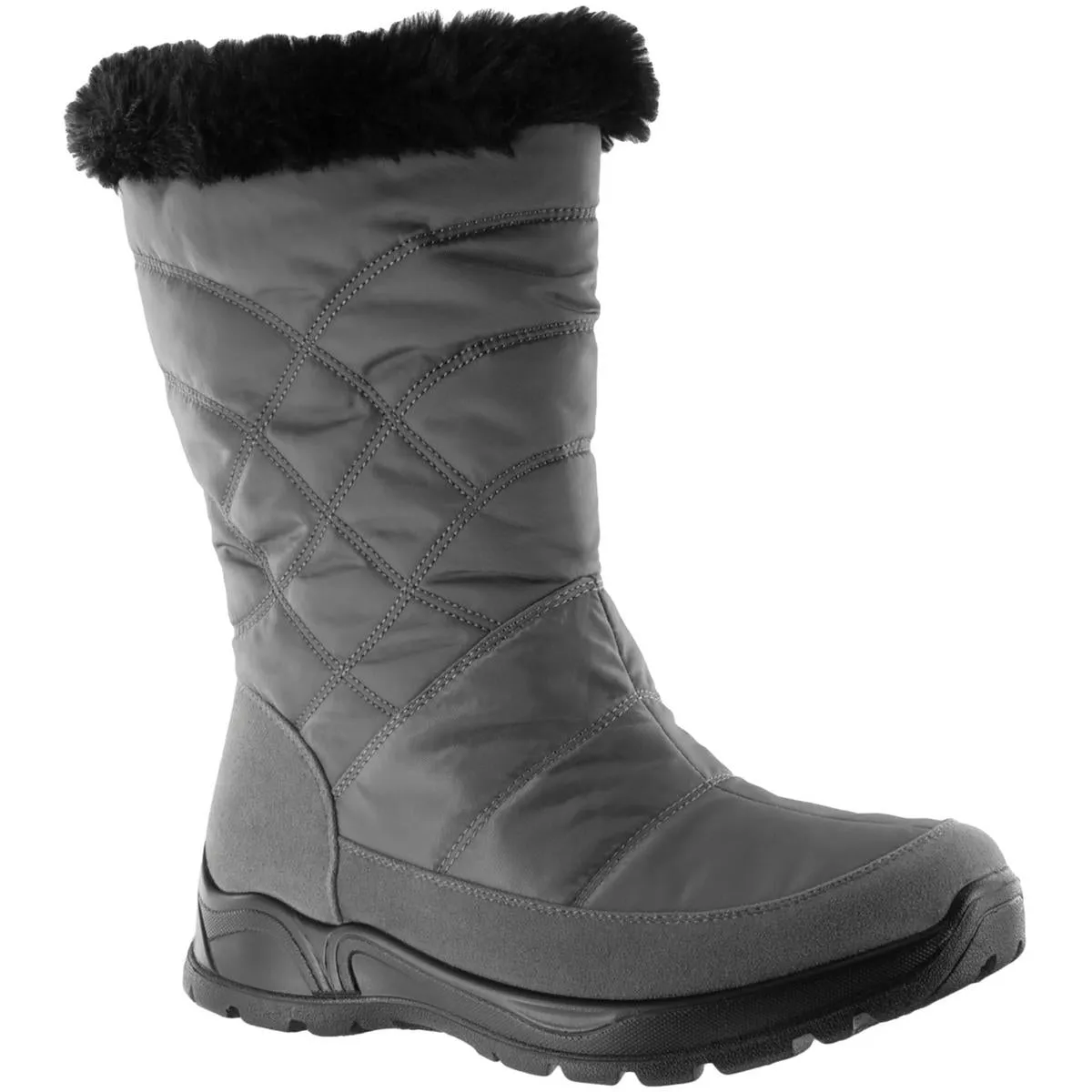 Easy Dry by Easy Street Womens Cuddle Faux Fur Lined Zipper Winter & Snow Boots