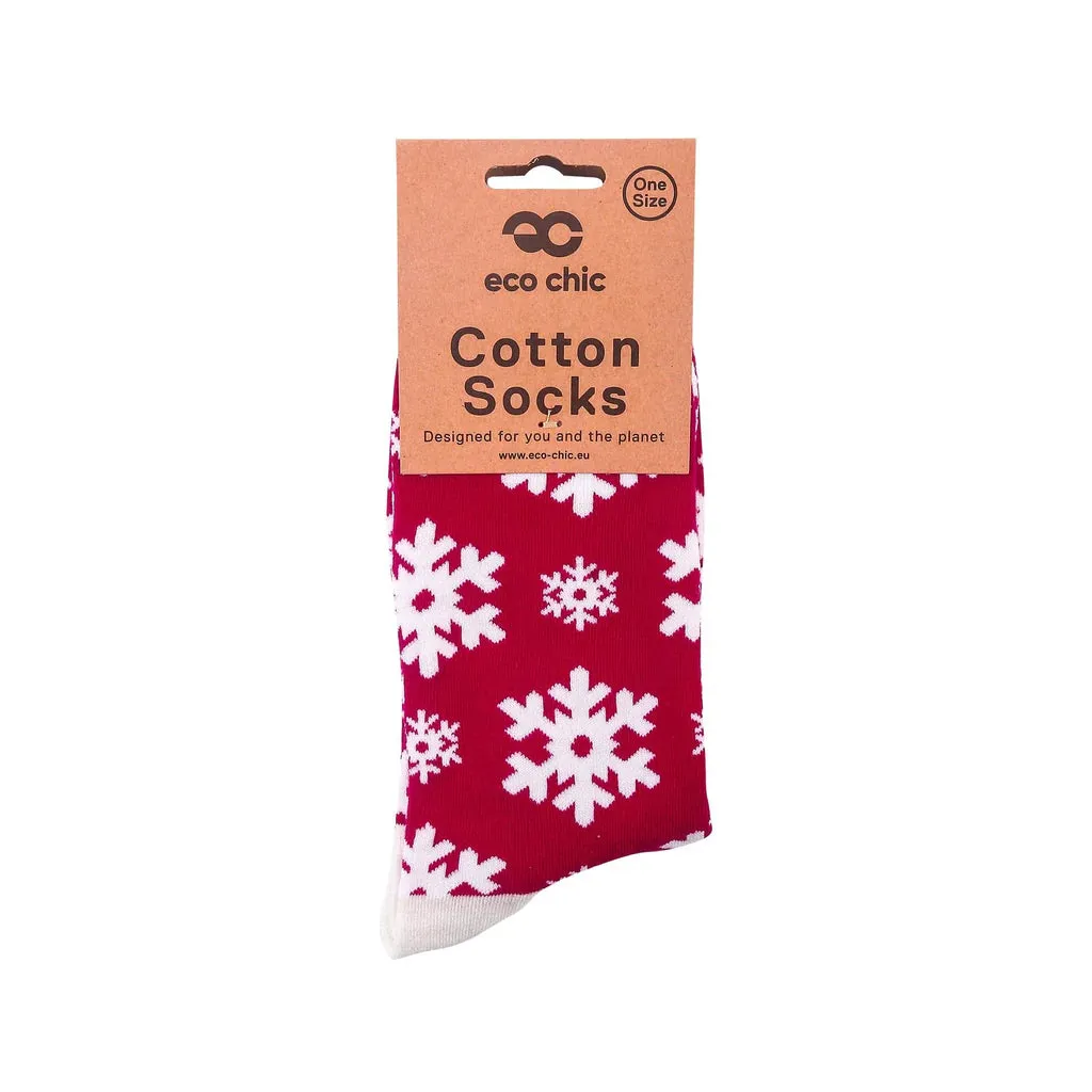 Eco Chic Eco-Friendly Snowflake Bamboo Socks