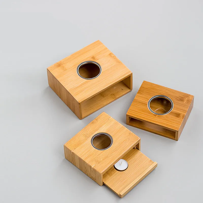 Eco-Friendly Bamboo Tea Warmer - Japanese Candle Holder