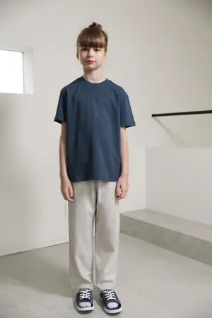 EDUARDO Children Unisex Short-Sleeve T-Shirt Semi Over Relaxed Fit Boys and Girls. (Cool Cotton Modal Blend)
