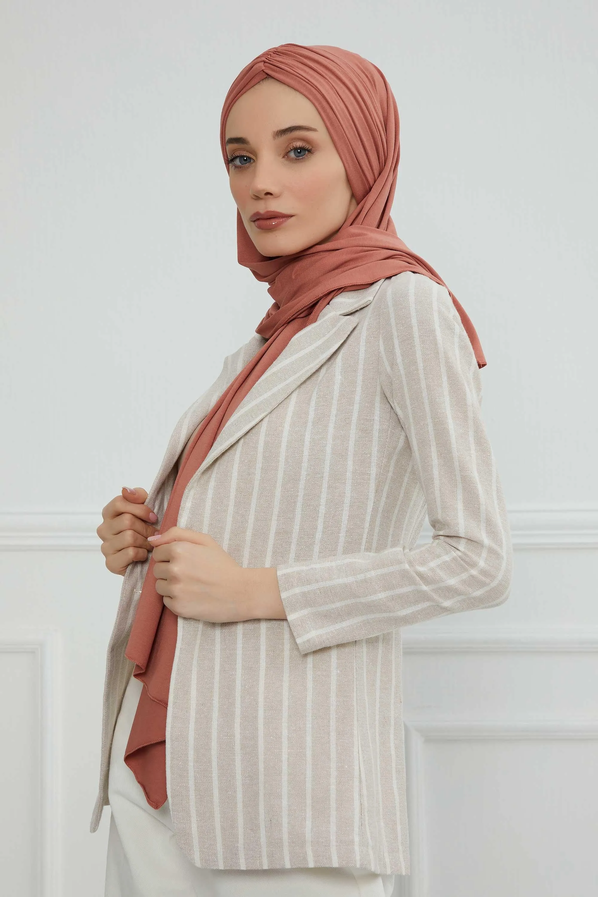 Effortless Instant Cotton Shawl for Women, Instant Cotton Lightweight Hijab Headscarf, Comfortable and Large Women Hijab Shawl,CPS-44
