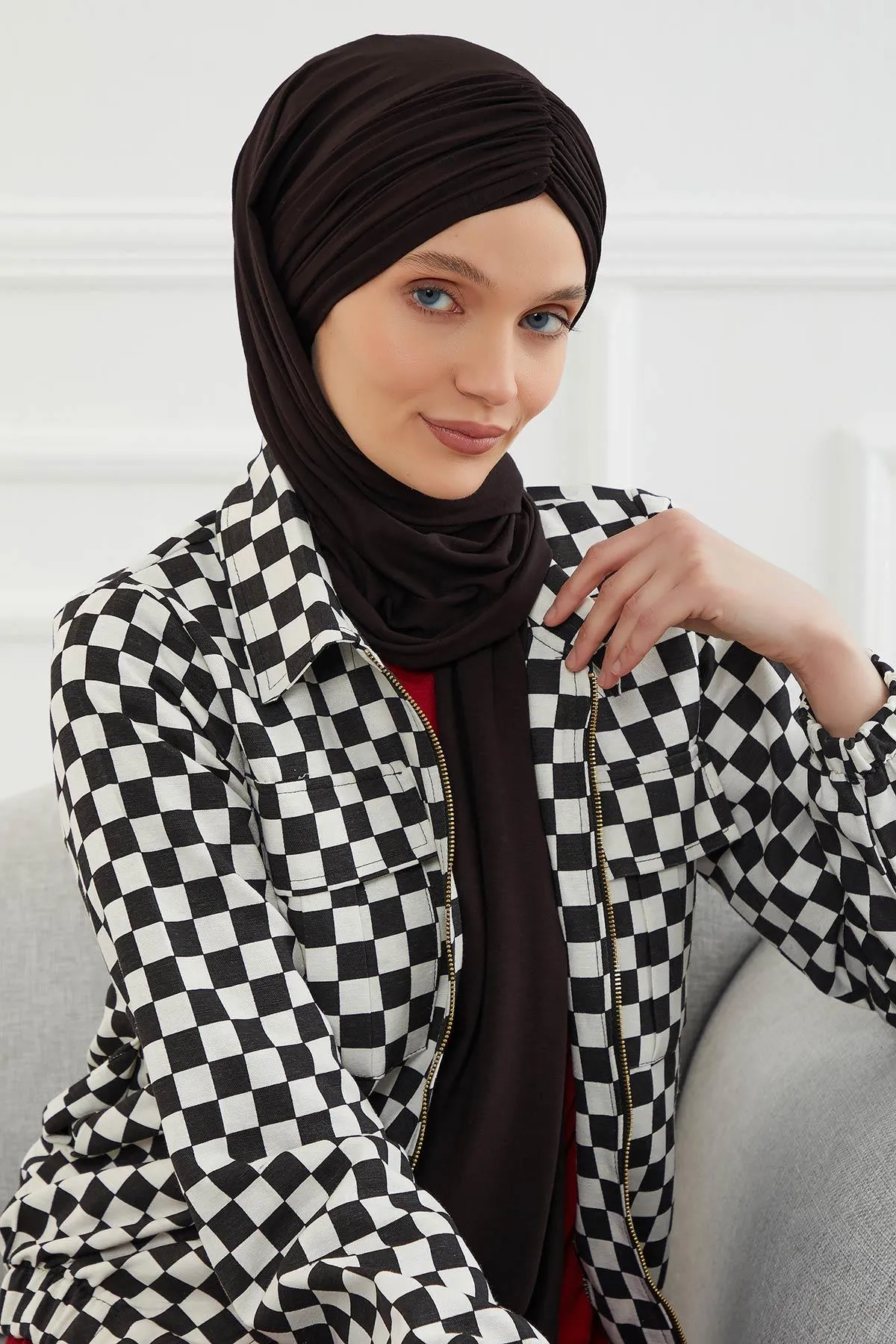 Effortless Instant Cotton Shawl for Women, Instant Cotton Lightweight Hijab Headscarf, Comfortable and Large Women Hijab Shawl,CPS-44