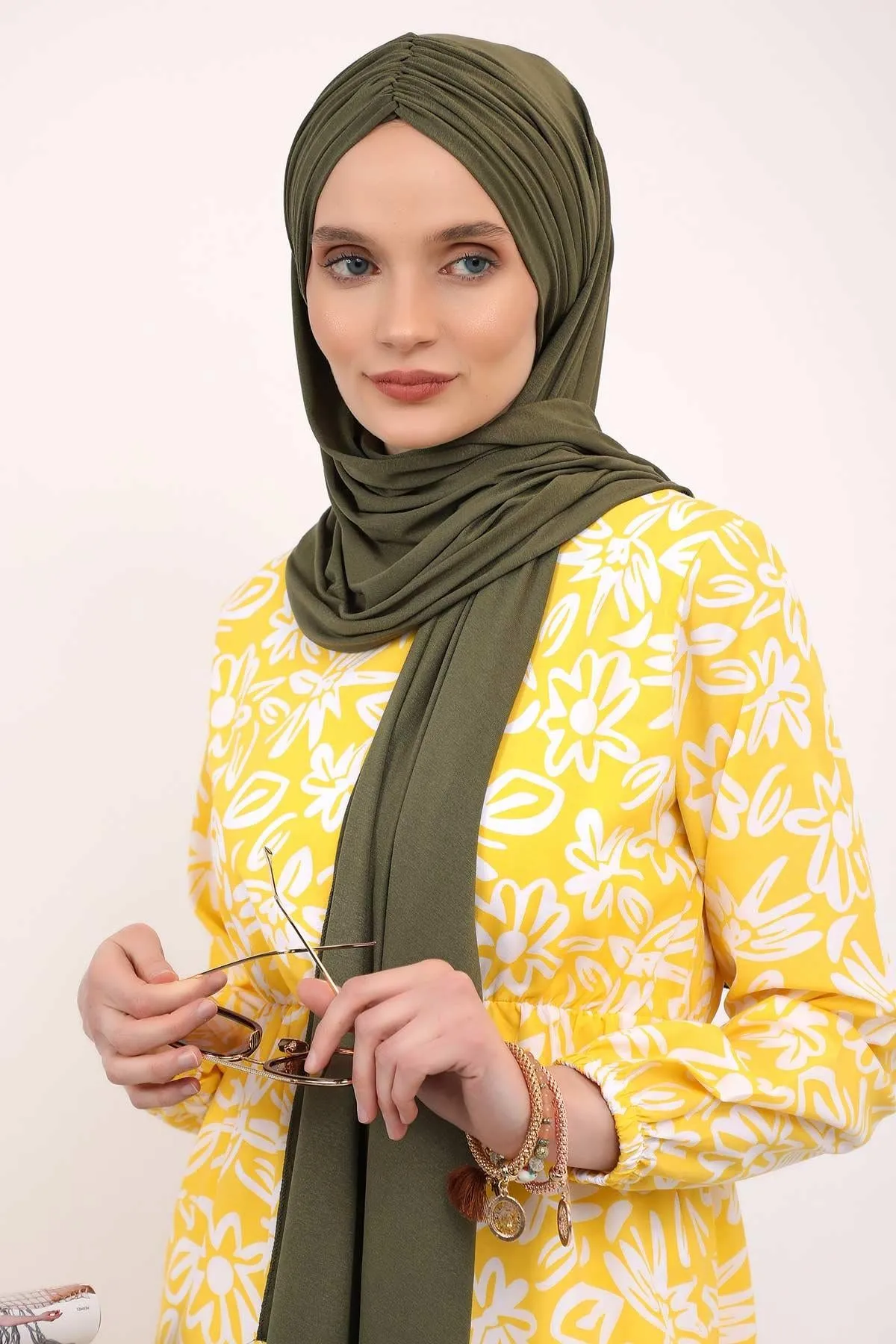 Effortless Instant Cotton Shawl for Women, Instant Cotton Lightweight Hijab Headscarf, Comfortable and Large Women Hijab Shawl,CPS-44