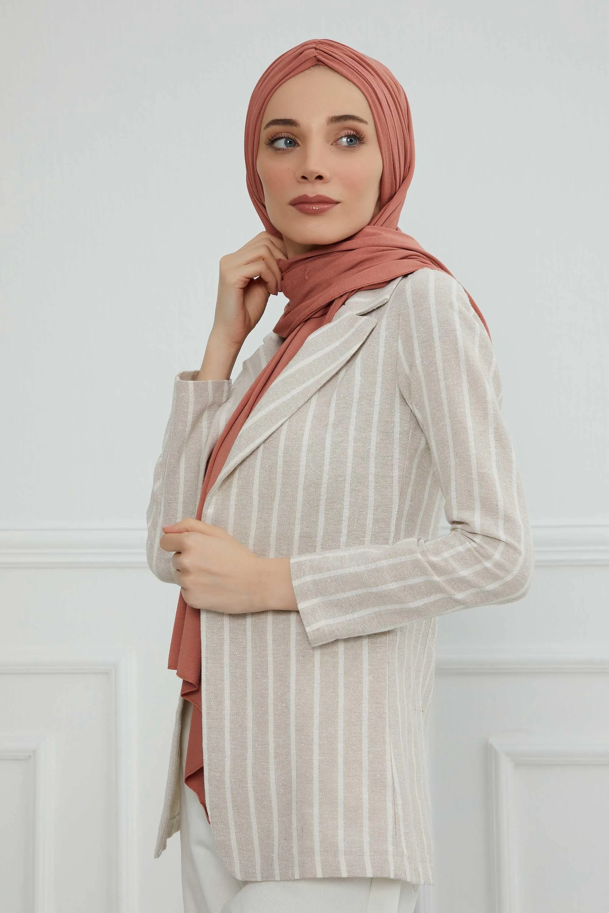 Effortless Instant Cotton Shawl for Women, Instant Cotton Lightweight Hijab Headscarf, Comfortable and Large Women Hijab Shawl,CPS-44
