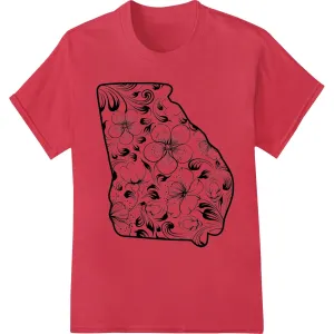 Elegant Black & White Floral Design for Custom Apparel