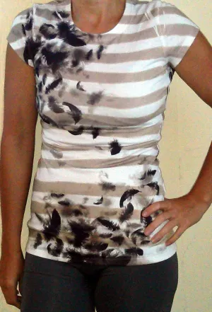 Elegant feather top