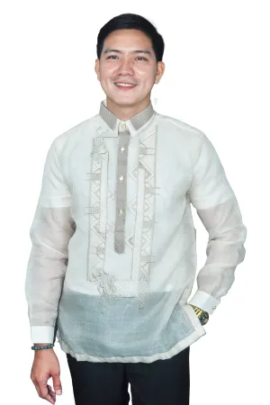 Elegant Filipino Barong Tagalog with Modern Patterns - Vedasto - JN68