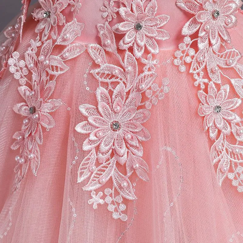 Elegant Floral Embellished Dress for Girls