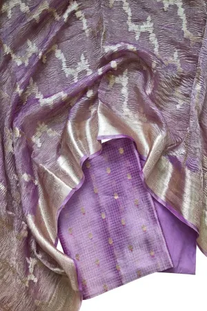 Elegant Purple Banarasi Silk Suit Set