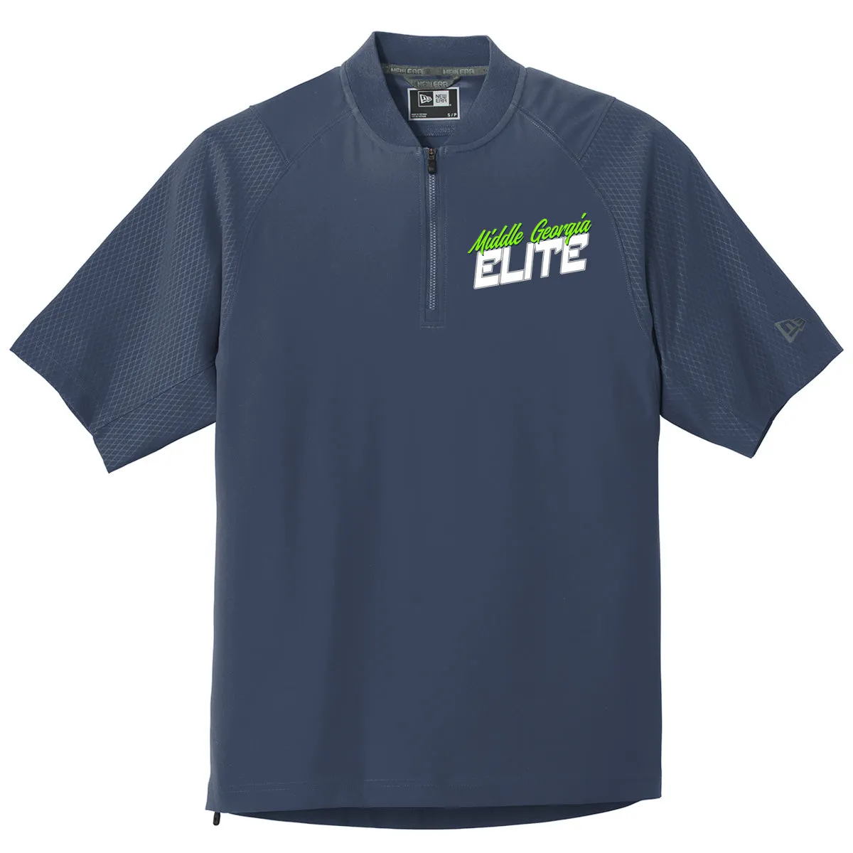 Elite - New Era Cage Short Sleeve 1/4-Zip Jacket - Navy (NEA600)