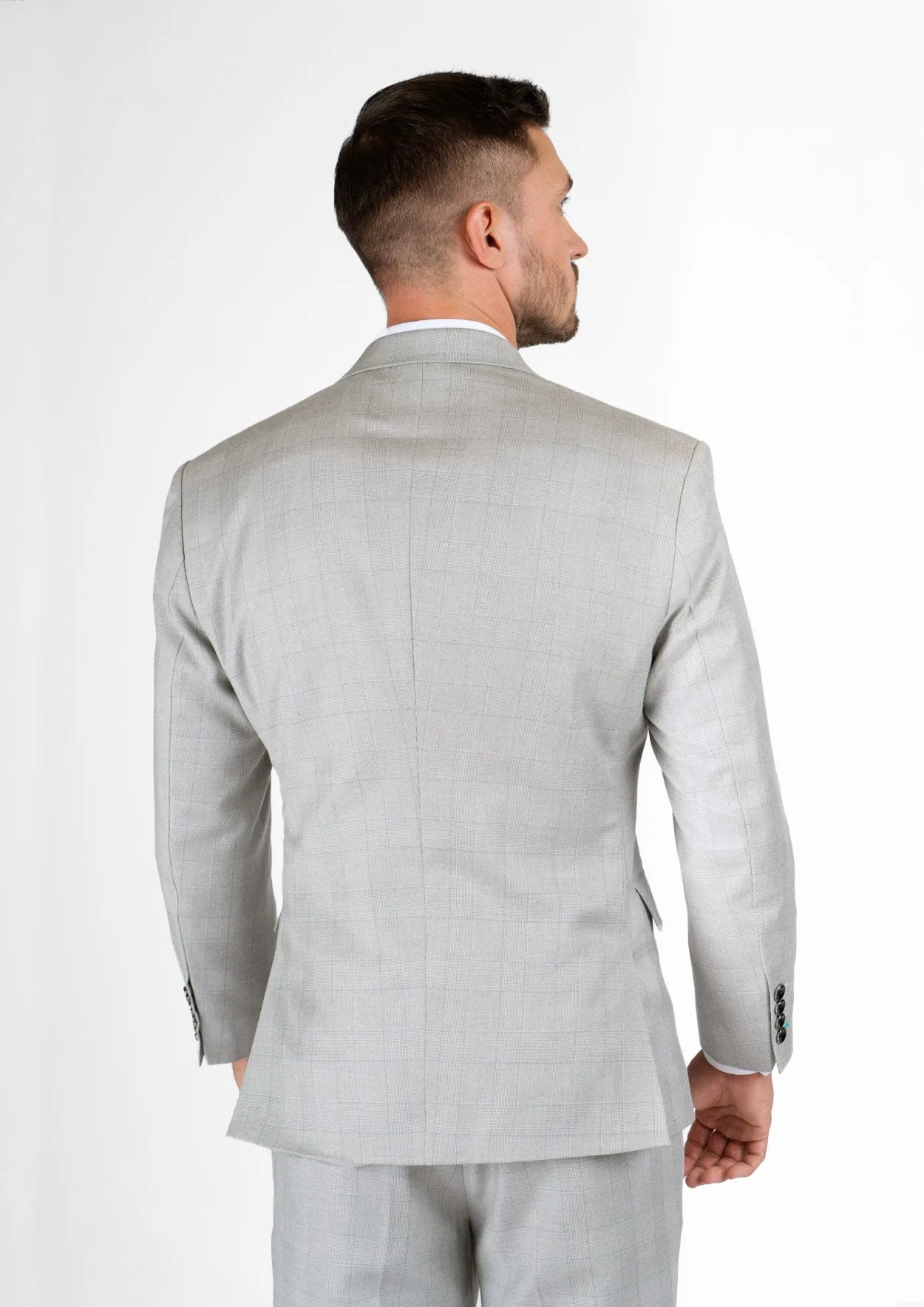 Ellis Off-White Prince Of Wales Suit