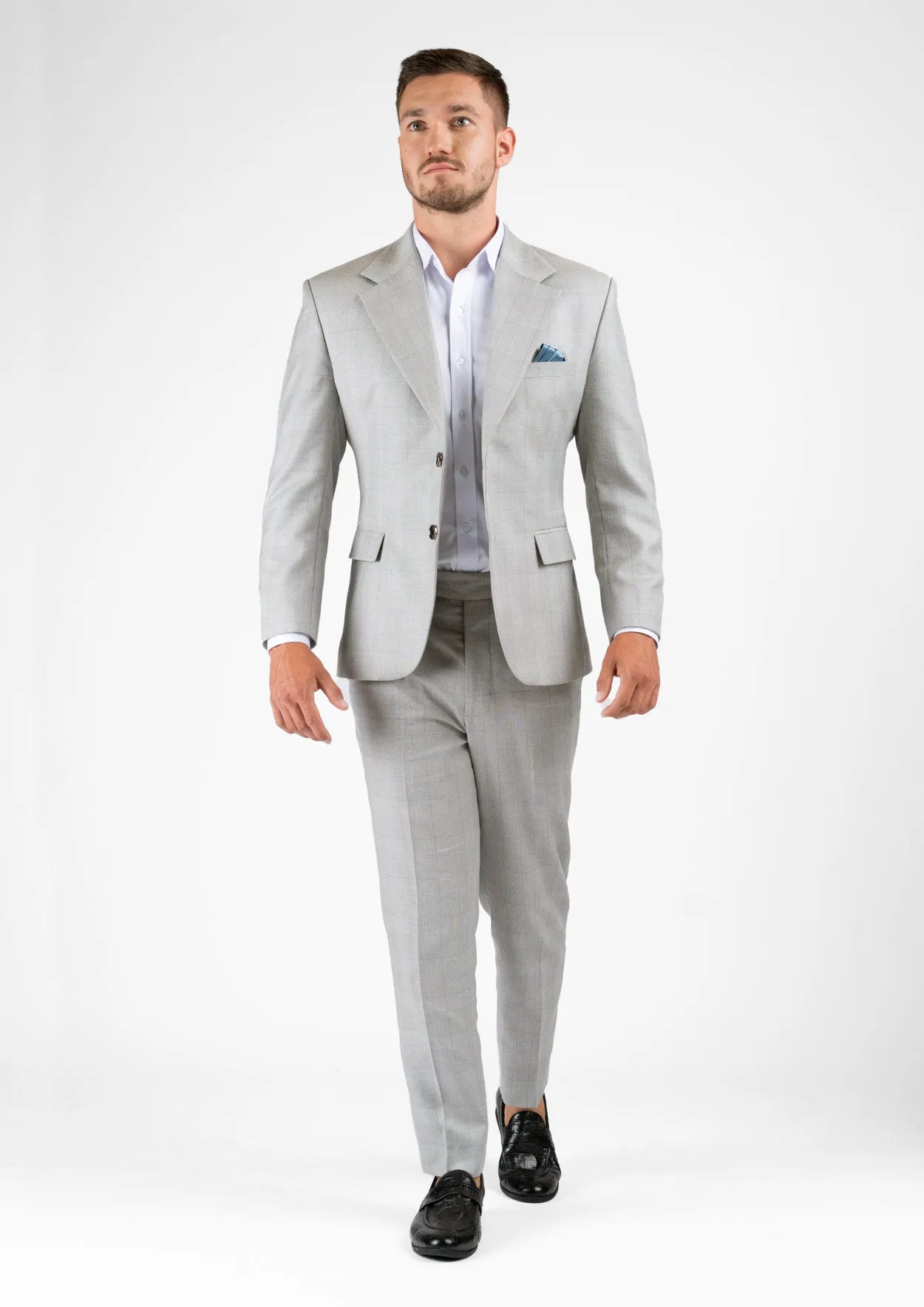 Ellis Off-White Prince Of Wales Suit