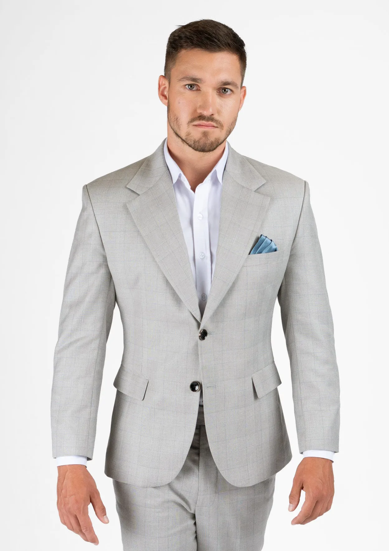 Ellis Off-White Prince Of Wales Suit