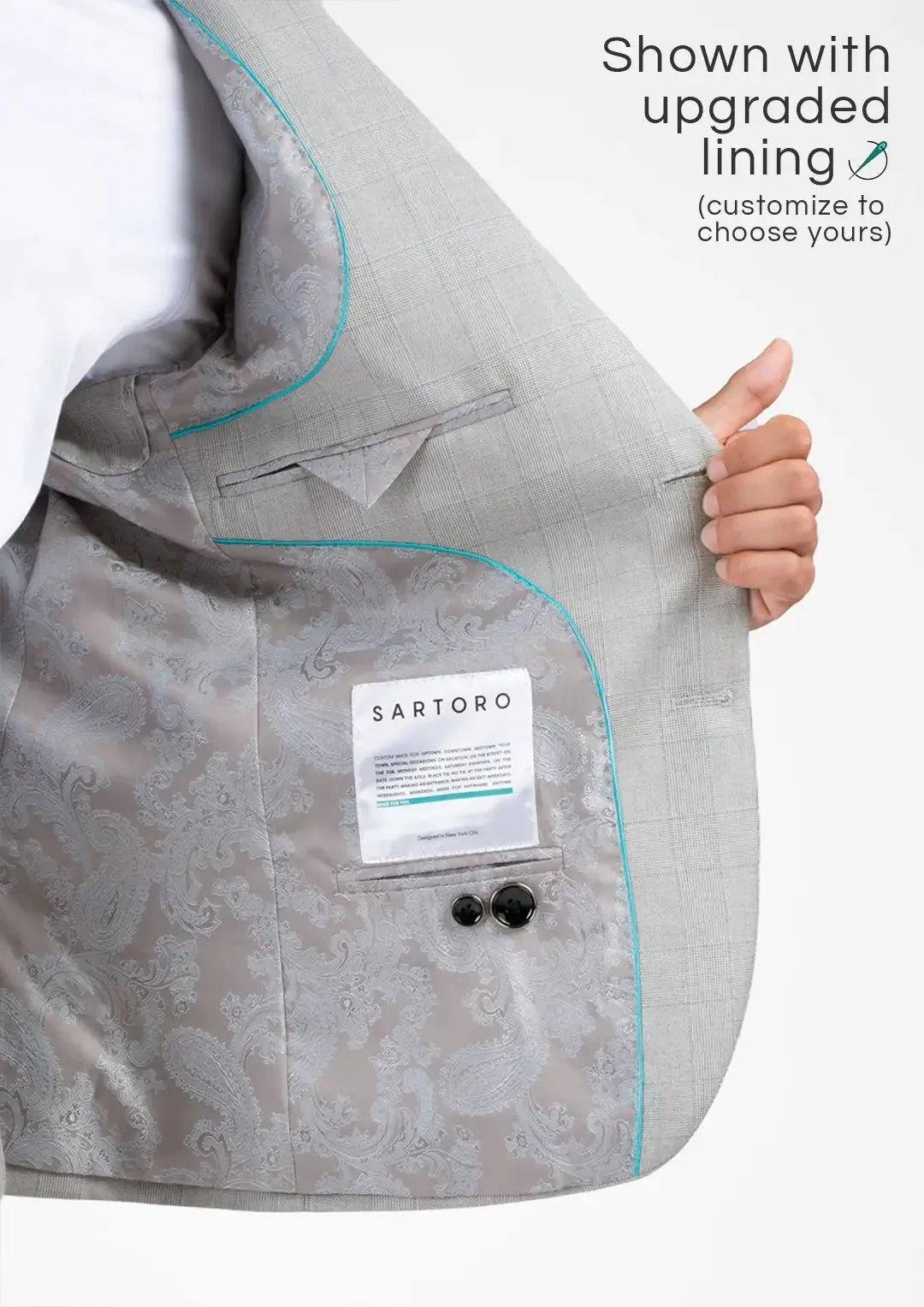 Ellis Off-White Prince Of Wales Suit