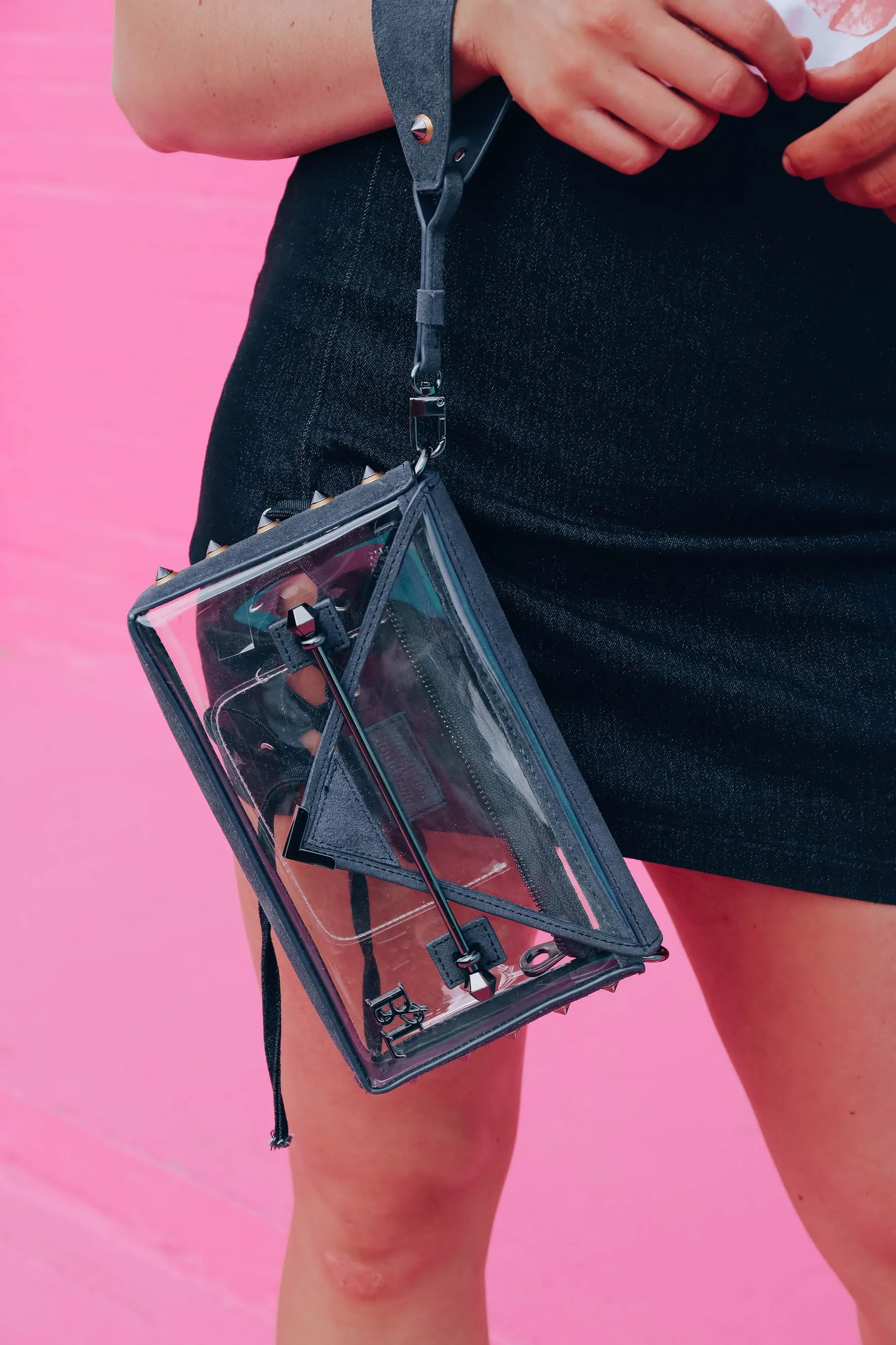 Emma Crossbody Stadium Bag - Black